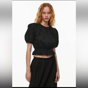 Little Moon Tapa Poplin Blouse Small
